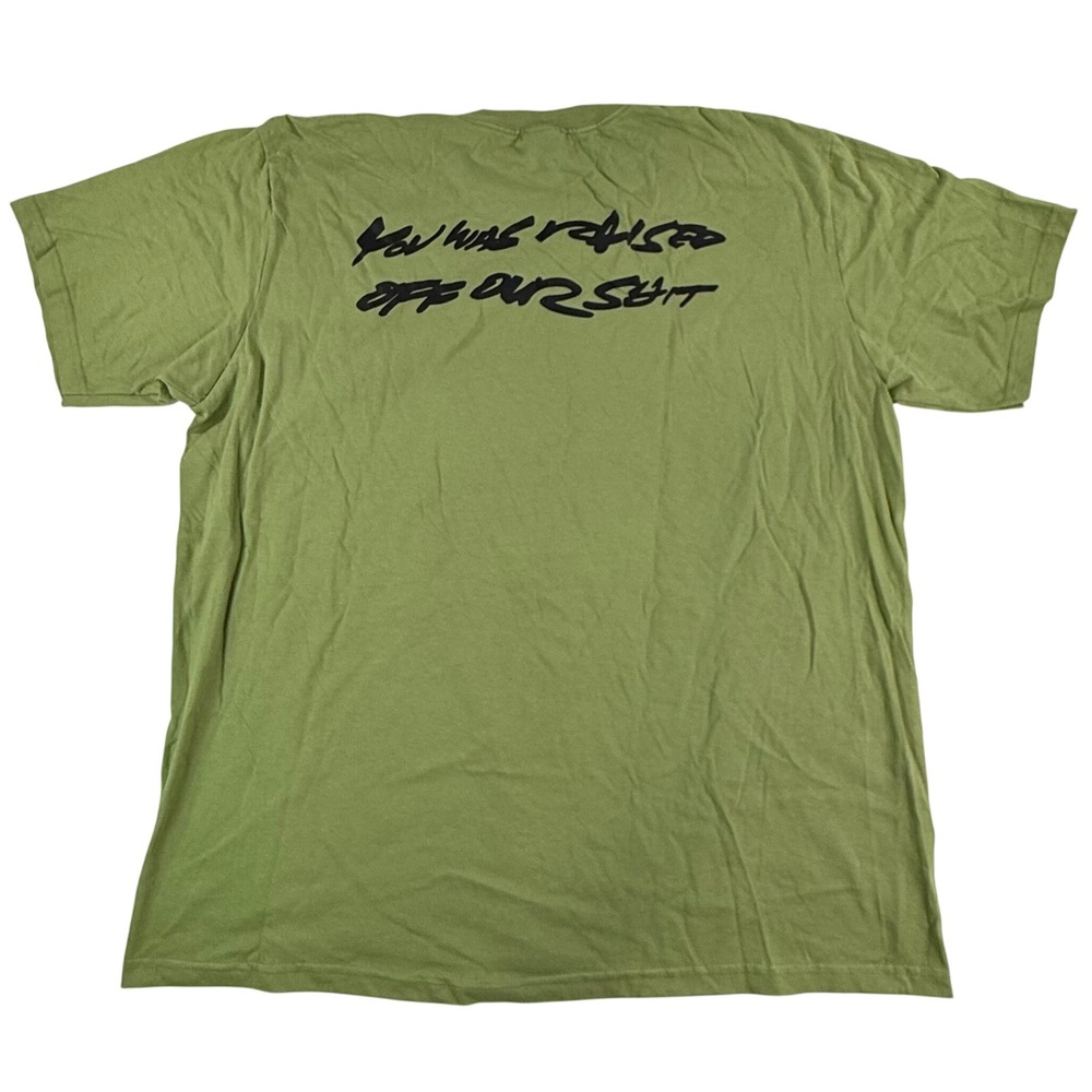 Supreme Futura Logo Tee Olive Green Graphic T-Shirt Mens XXL